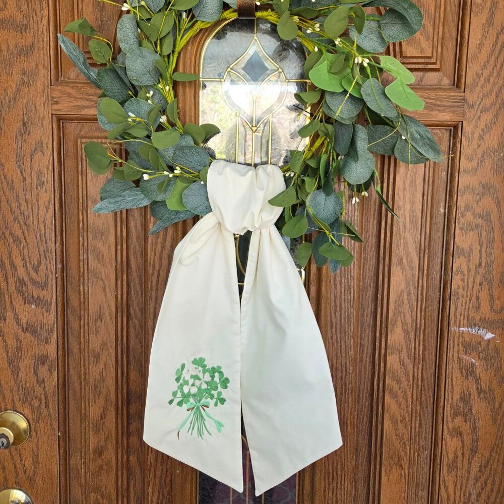 St. Patrick's Day Wreath Sash--$25--New